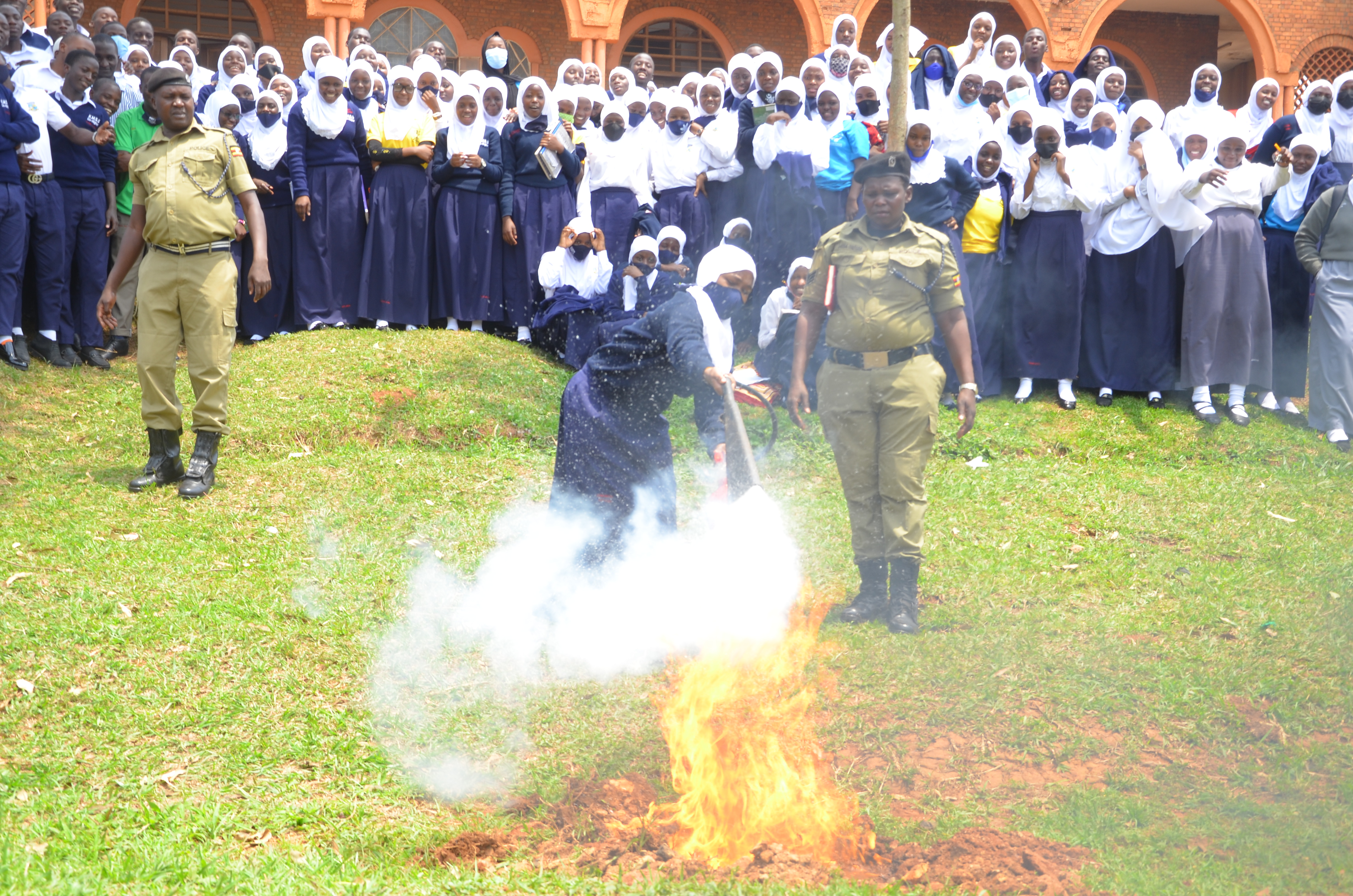 <p>Students learn fire fighting skills at school 2022<br></p>